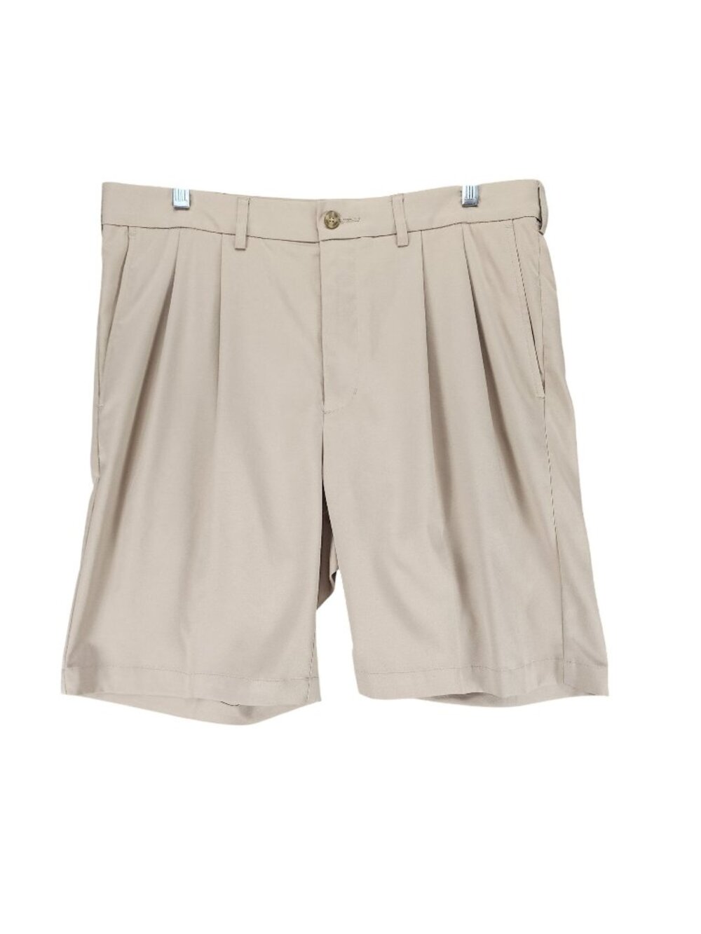Roundtree & Yorke Shorts Mens 34 Performance Tan Stretch High Rise